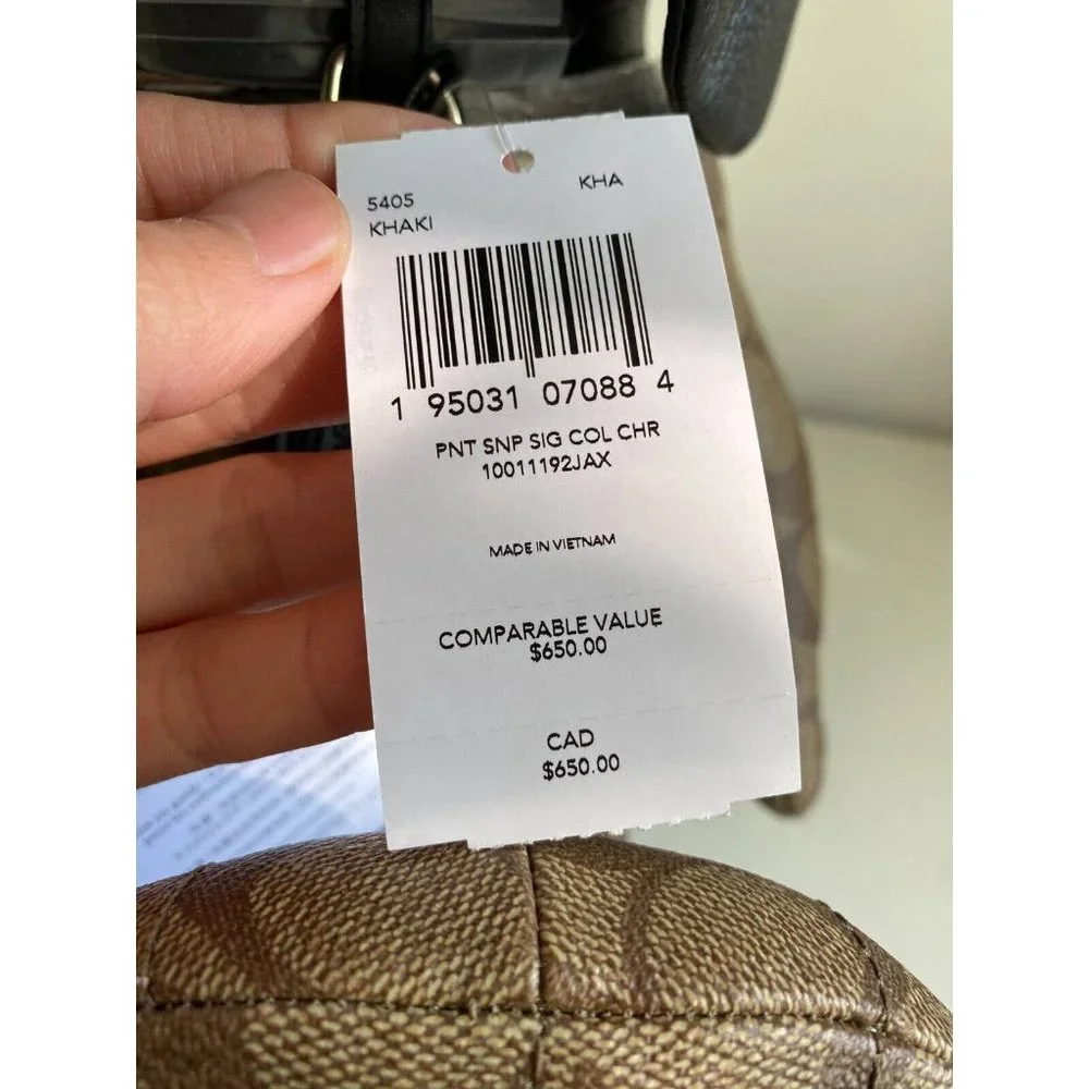 NWT Coach X Peanuts Snoopy Collectible In Signature Canvas 5405 $650 - Picture 10 of 12